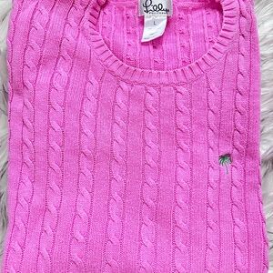 Lilly Pulitzer Pink Cable Knit Sweater
